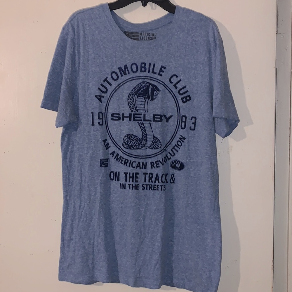 Blue Shelby automobile club t shirt